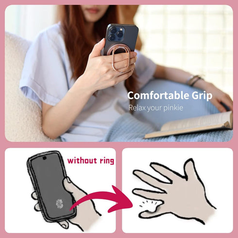MINDSKY Mag-Safe Phone Stand, Compatible with iPhone 12/13/14/15 Mini/Pro/Pro Max, Removable Magnetic Grip