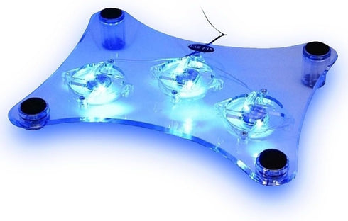 ThreeH USB Fan Laptop Cooling Pad with 3 Fans & Blue LED Lights for Laptop PS3/PS4/PS Slim H-UF01