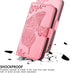 Women Flip Folio Cover for iPhone 11 Wallet Case, Butterfly Embossed PU Leather with Credit Card Holder Slots, Magnetic
