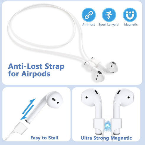 Lerobo AirPods Case 1st/2nd Generation Cover, Soft Silicone Full Protective Case with Cleaner Kit and Magnetic