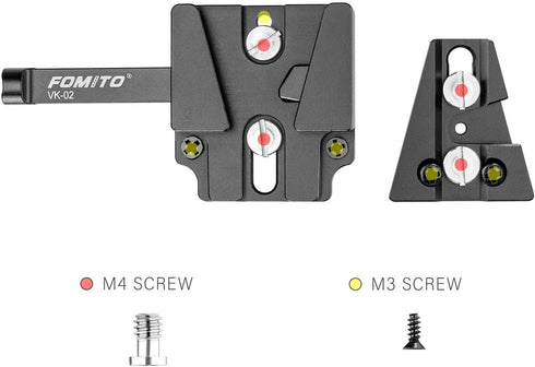 Fomito V-Mount V-Lock Base Station Quick Release Plate VK-02