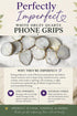CRYSTALFY Grips by Perfectly Imperfect White Druzy Crystal Phone Grip Holder & Expanding Kickstand - Natural Gemstone
