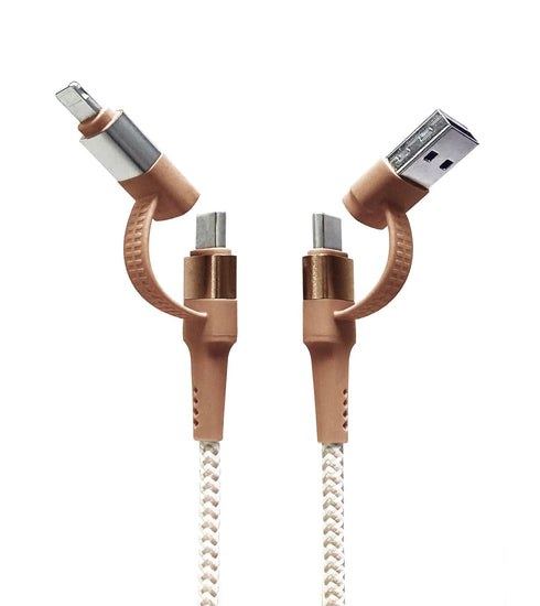 Tech Candy Two Faced 6' Woven Cable, Natural - USB Type A,