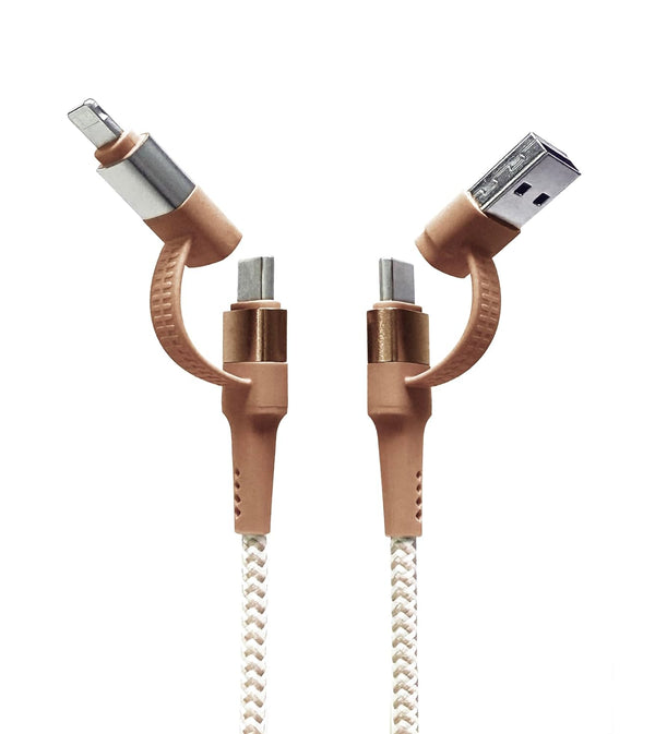 Tech Candy Two Faced 6' Woven Cable, Natural - USB Type A,
