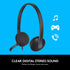 Logitech H340 USB Headset - Stereo USB for Windows & Mac, Black - Perfect for clear audio and comfort.