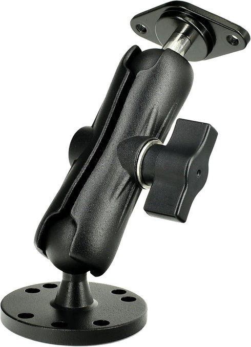 VAUBORTTI Aluminum 1-Inch Ball Mount with Diamond and Round Base, AMPS Hole Pattern