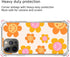Indie Smile Face Flower Daisy Power Phone Case for iPhone 14 Pro Max, Retro 90s Orange Aesthetic Design