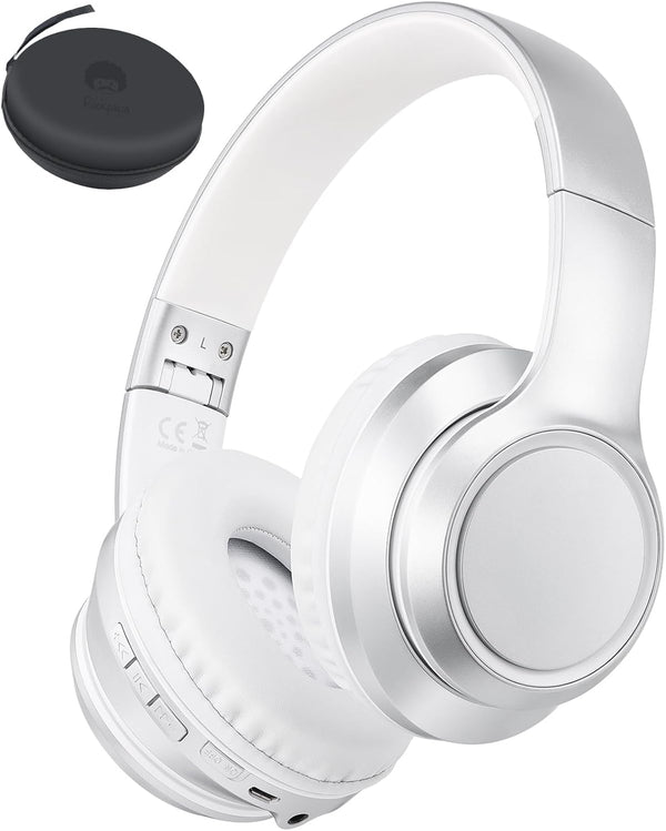rockpapa E8 Over The Ear Bluetooth Headphones with Microphone for Kids, Foldable Wired/Wireless Headphones, Include
