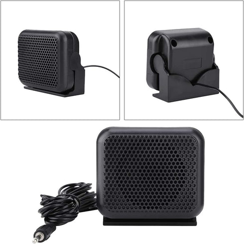 LenTLy NSP100 3W 3.5mm 4m MP3 External Speaker, Wired Speaker with Cable, Black, Portable, Stereo Sound, Compatible