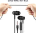Generic Earbuds Wired in-Ear with Microphone, Ergonomic Design for Secure Fit, Noise Isolation Earphones for Study