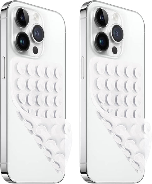 Silicone Suction Cup Phone Case Mount 2 Pack, Double Sided Non Slip Phone Accessories for CellPhone, Hands-Free Strong