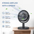 Mini Desk Fan, USB Powered Desktop Fan with 4 Speeds, Portable Personal Air Circulator for Office, Black