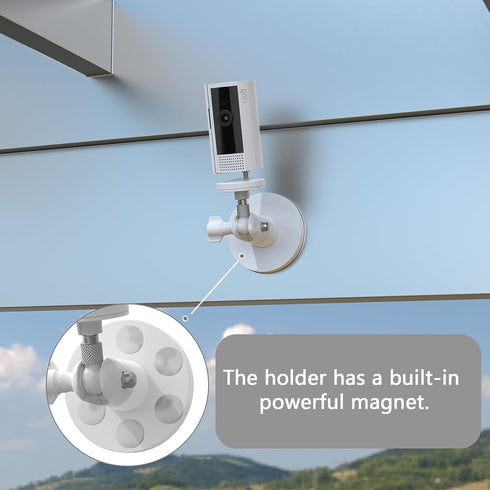 Magnetic Mount for Ring Indoor Cam 2nd Gen/1st Gen/Stick Up Cam and More (White, 1 Pack)