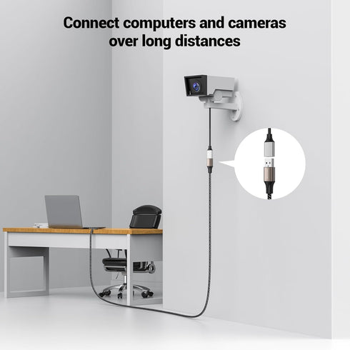 USB 3.0 Male to Male Extension Cable, USB A Male to Male Cord, Works with Laptop Cooling Pad, External Hard Drive