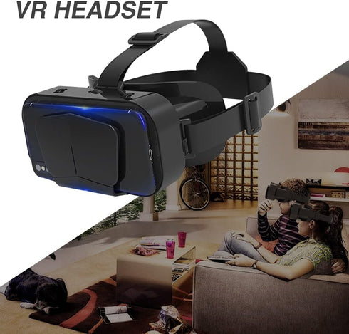 VR Headset 3D VR Glasses Universal Virtual Reality Goggles, Adjustable Pupil Distance Eye Protection for Movies
