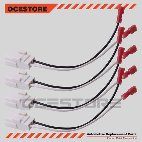 4Pcs Speaker Harness 72-6514 Compatible with Ram 1500 2500 Magnum Door Speaker Wiring Harness Adapter Dakota Caravan Cherokee Wrangler JK Speaker Wire Harness Replacement