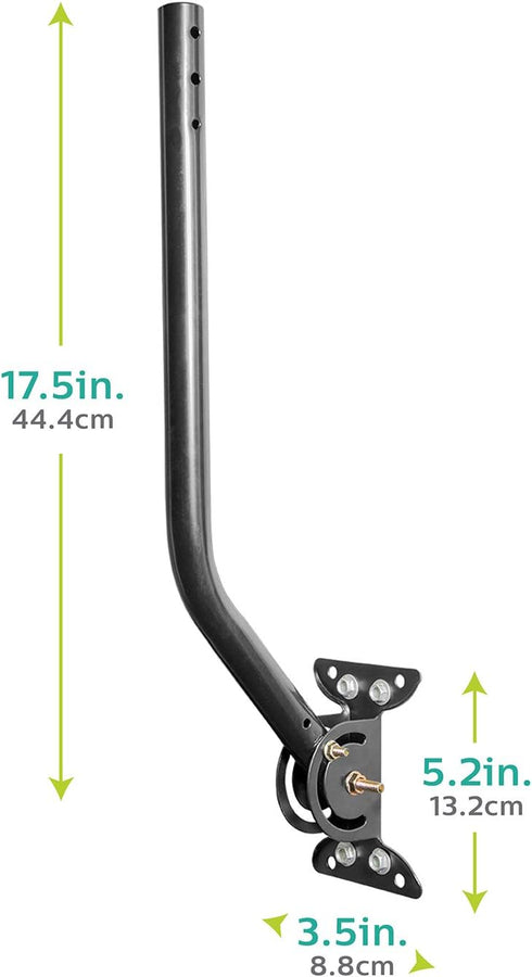 Philips Universal Adjustable TV Antenna Mount, Steel J-Mount for Attic Outdoor Roof Installation