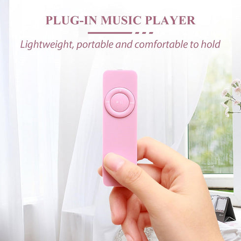 Acogedor Mp3 3.5mm 32 USB Stick Player, Portable Audio Music Player with Lanyard and Earphone, Rechargeable WMA Music