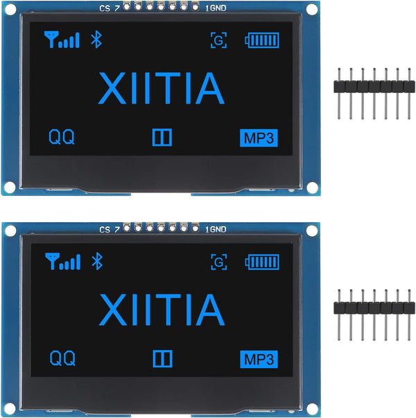 XIITIA 2pcs 2.42" SSD1309 128x64 OLED Display Module 2.42 Inch OLED LCD Display