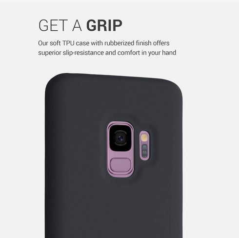 kwmobile Case for Samsung Galaxy S9, Black Matte TPU Silicone Phone Cover with Soft Finish