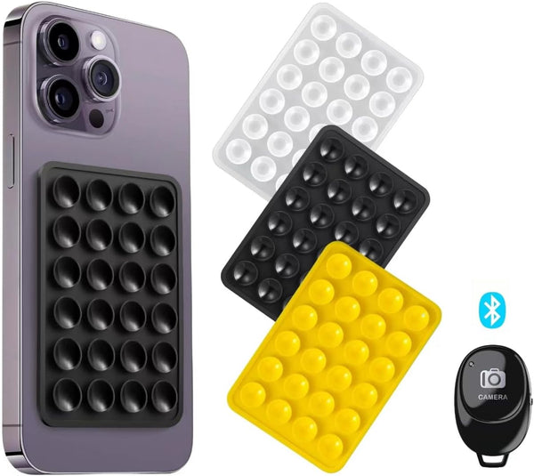 Suction Cup Phone Mount with Camera Shutter Remote Control, Bluetooth Technology for Amazing Photos and Videos