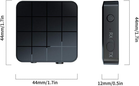 KN321 Wireless Bluetooth 5.0 Audio Transmitter Receiver, 2 in 1 Adapter for TV and Computer with High Compatibility