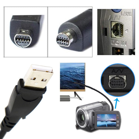10pin USB Data Sync Cable for Sony Handycam - Connector