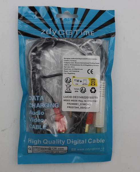 zdyCGTime RCA to 3.5MM Audio TS Adapter, 3.5mm 1/8" Mono Plug Male to RCA Female Jack Connector (Silver, 2 Packs)