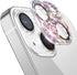 Cavdycidy Bling Diamond Camera Lens Protector Compatible with iPhone 15 & iPhone 15 Plus, Metal Glitter Gem Camera Cover,9H Tempered Glass lens full Screen Protector with 3D Rhinestone Sparkle