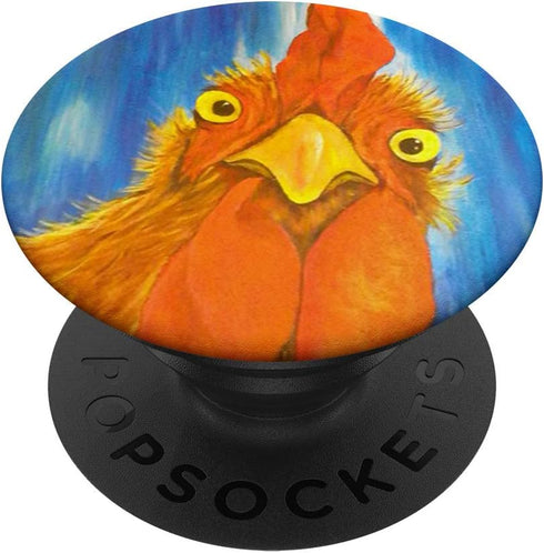 Cute Funny Chicken Lady Design Gift for Moms of Flocks, PopSockets PopGrip for Phones & Tablets