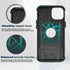 iPhone 12/iPhone 12 Pro Case (6.1in) - Black, 10FT Military Dropproof, Non-Slip Shockproof + 2 Tempered Glass