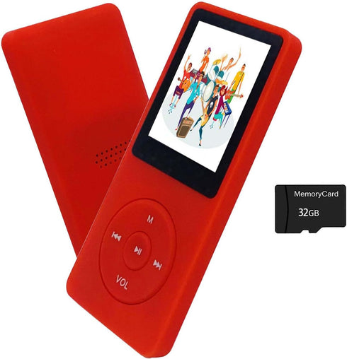 arungo MP3 Player 32GB with Speaker Earphones Portable Music Player for Kids Support