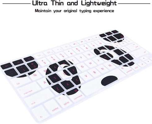 HRH Silicone Keyboard Cover Skin for MacBook Air 13, MacBook Pro 13/15/17, USA Layout, Kung Fu Panda