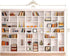 Maijoeyy 7x5ft Polyester White Bookshelf Backdrop for Home Office