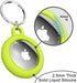 oakxco Neon Green Airtag Keychain Silicone Holder with Key Ring, Cute Accessories for Kids, Luggage, Car Dog Collar,
