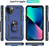 Aozuoton Military Grade Shockproof Phone Case for iPhone 13, Blue