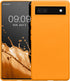 kwmobile Google Pixel 6a Case, Slim Protective TPU Silicone Phone Cover in Fruity Orange