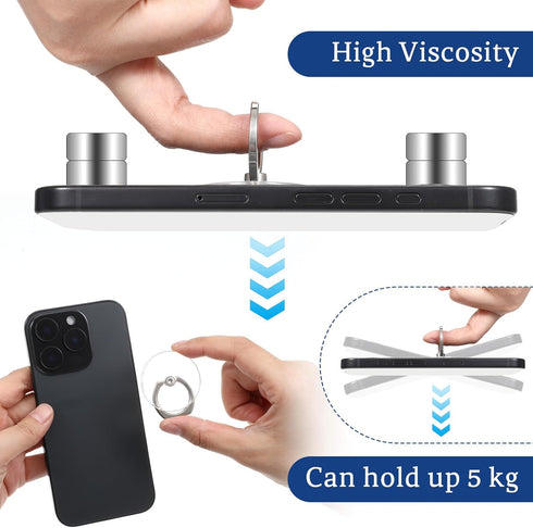 Molain 6Pcs 360 Transparent Phone Ring Grips Holder, Degree Rotation Ring Holder for Phone Case Cell Phone Tablet Case