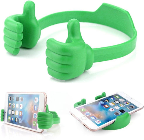 8 Pack Thumbs Up Cell Phone Holder - Adjustable Silicone Tablet Stand, Multi Colors, Portable Desktop Stands for