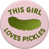 PopSockets Standard PopGrip This Girl Loves Pickles Gift for Pickle Lover - Pink