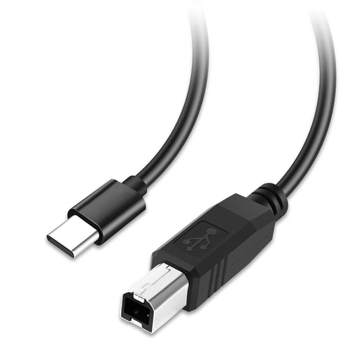 6ft Flexible USB C to USB B Printer Cable for MacBook Pro/Air, Compatible with Yamaha Piano MIDI Keyboard, DAC, DJ