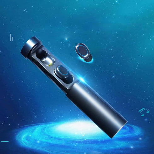 Jectse Earbuds, Noise Cancelling Bluetooth Earbuds with Flashlight Charging Case, Waterproof Stereo Sport Headphones