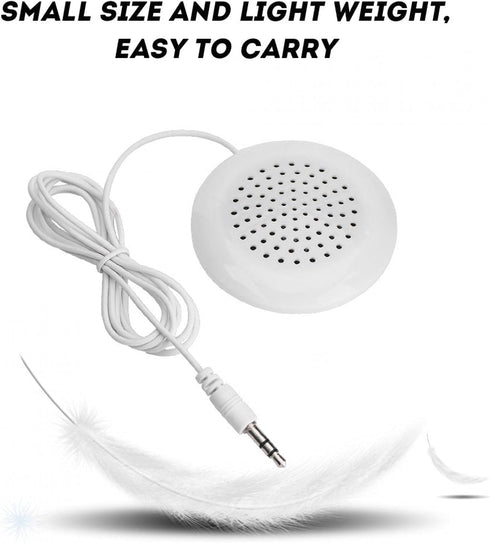 3.5mm Mini Pillow Speaker, DIY Portable Speaker for MP3 Phone, White