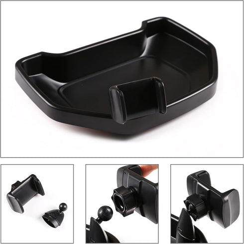 LLKUANG 2014-2021 360 Black ABS Car Center Console Dash Table Storage Tray Fit for Toyota Tundra Instrument Organizer