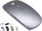 Wireless Bluetooth Mouse for MacBook Air, Mac Pro, iPad, PC, Mini Slim Silent Rechargeable Mouse (Gray)