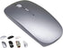 Wireless Bluetooth Mouse for MacBook Air, Mac Pro, iPad, PC, Mini Slim Silent Rechargeable Mouse (Gray)