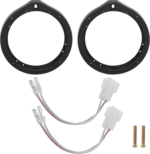 RED WOLF Front Rear Door Speaker Adapter + Wiring Harness for 2008-2013 Honda Civic Accord CRV