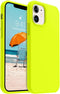AOTESIER iPhone 12 & 12 Pro Case, Fluorescent Yellow, Silky Touch Premium Soft Liquid Silicone Anti-Fingerprint Cover