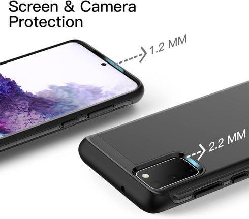 JETech Heavy Shockproof Case for Samsung Galaxy S20 - Dual Layer Rugged Protective Phone Cover (Black)