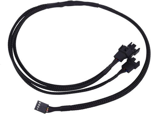 Phobya 4-Pin PWM to 3X 4-Pin PWM Cable, 60cm, Black